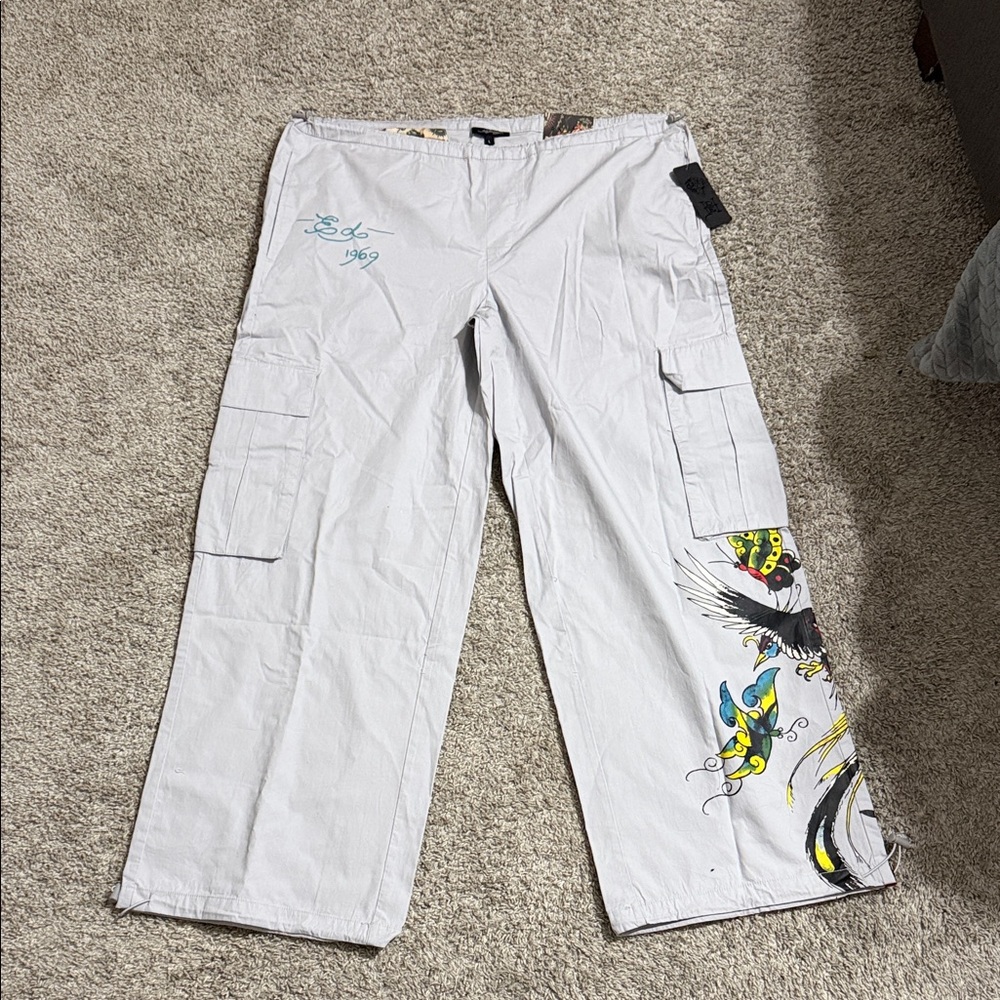Ed Hardy Cargo Parachute Pants NO OFFERS